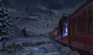 Hogwarts Express Dementor Attack Wallpaper