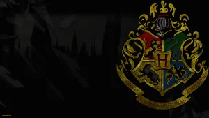 Hogwarts Houses With Campus Silhouette Harry Potter Ipad Wallpaper