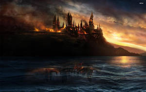 Hogwarts In Flames Wallpaper