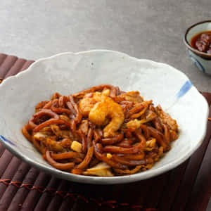 Hokkien Mee Made With Udon Noodles Wallpaper