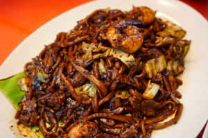 Hokkien Mee With Smoked Black Sauce Wallpaper