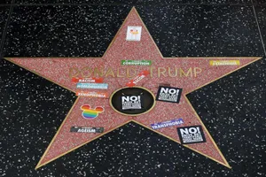 Hollywood Walk Of Fame Trump Star Wallpaper