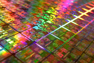Holographic Processor Circuit Wallpaper