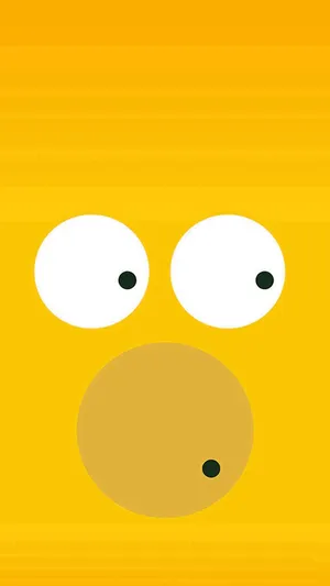 Homer Simpson Funny Face Parts Wallpaper