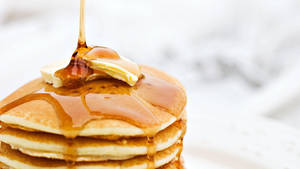 Honey On Pancakes Wallpaper