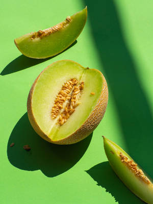 Honeydew Fruit With Seeds Wallpaper