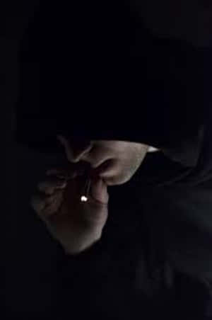 Hooded Cool Sad Boy Smoking Wallpaper