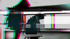 Hooded Men Glitch Wallpaper