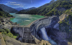 Hoover Dam Releasing Water Wallpaper