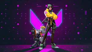 Hop Into The Tactical Arena With Killjoy Valorant Wallpaper