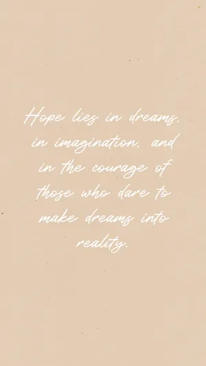 Hope Quote In Light Brown Background Wallpaper