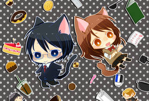 Horimiya Chibi Cat Form Wallpaper