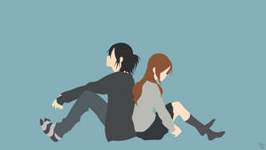 Horimiya Couple Digital Artwork Wallpaper