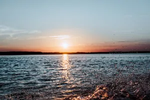 Horizon Sunset Ocean Wallpaper