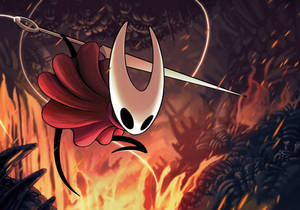 Hornet - A Brave Leader In The World Of Hollow Knight Wallpaper