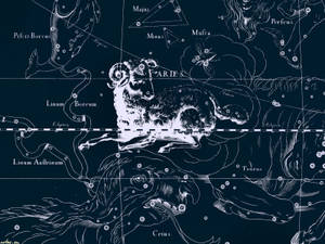 Horoscope Map Of Aries Wallpaper