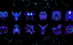 Horoscope Symbol Chart Wallpaper