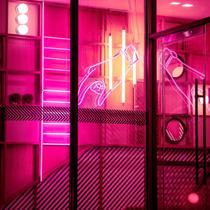 Hot Pink Aesthetic Room Wallpaper