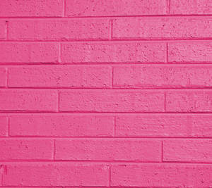 Hot Pink Colored Brick Wall Wallpaper