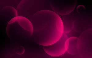 Hot Pink Orbs Dark Background Wallpaper