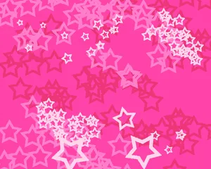 Hot Pink Stars Pattern Wallpaper