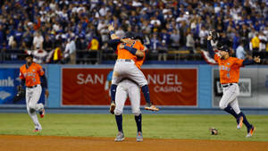 Houston Astros Players Celebrating Wallpaper