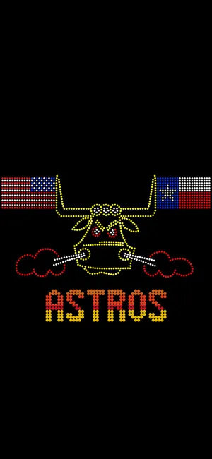 Houston Astros Stylised Texas Bull Wallpaper