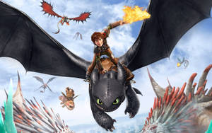 How To Train Your Dragon Bewilderbeast Vs. Alpha Wallpaper