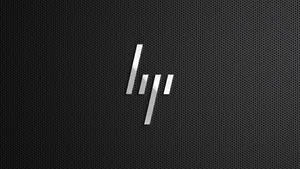 Hp In Metallic Silver Logo Wallpaper