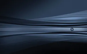 Hp Premium Black Logo On A White Background Wallpaper