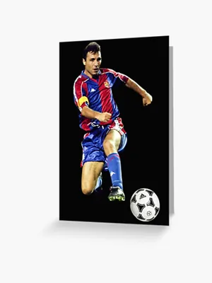 Hristo Stoichkov Posing With A Soccer Ball Wallpaper