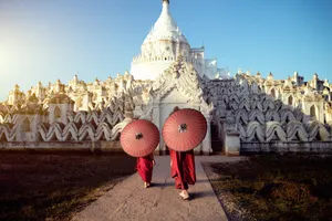 Hsinbyume Pagoda Near Mandalay, Myanmar Wallpaper