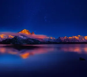 Huawei P9 Night Mountains Wallpaper