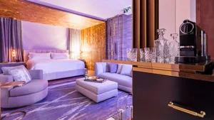 Huge Fancy Interior Hotel Room Wallpaper