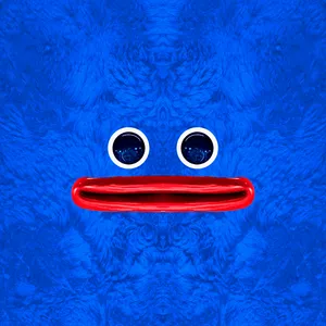 Huggy Wuggy Blue-furred Face Wallpaper