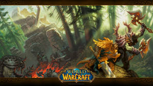 Humans And Orcs Wage War In World Of Warcraft Wallpaper