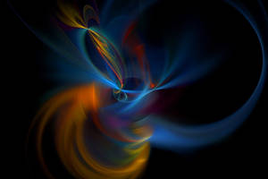 Hypnotic Abstract Blue Wispy Lines Wallpaper