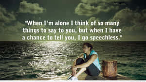 I Am Alone Quote Wallpaper