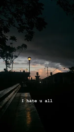I Hate You With Stormy Cloud Wallpaper