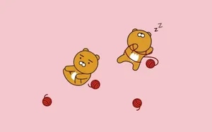 “i Heart Knitting With Ryan From Kakao Friends” Wallpaper