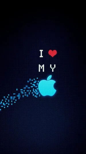 I Love My Apple Logo Iphone Wallpaper