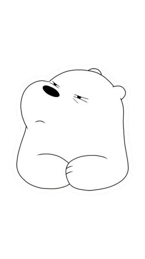 Ice Bear Cartoon Sulking Wallpaper