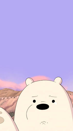 Ice Bear We Bare Bears Crying Purple Aesthetic Wallpaper