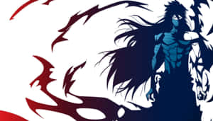 Ichigo Final Form In Gradient Red And Blue Wallpaper