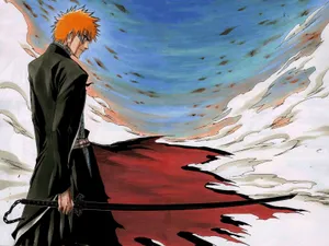 Ichigo Kurosaki In His Shihakusho Wallpaper
