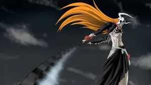 Ichigo Swings Sword Wallpaper
