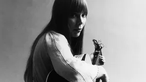 Icon Joni Mitchell Monochrome Poster Wallpaper