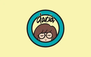 Iconic Daria Morgendorffer In A Blue Circle Wallpaper