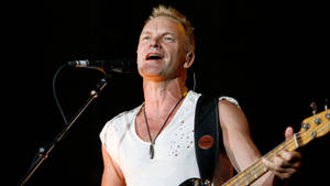 Iconic Musician - Sting In Concert Wallpaper