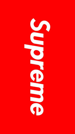 Iconic Red And White Supreme Iphone Wallpaper